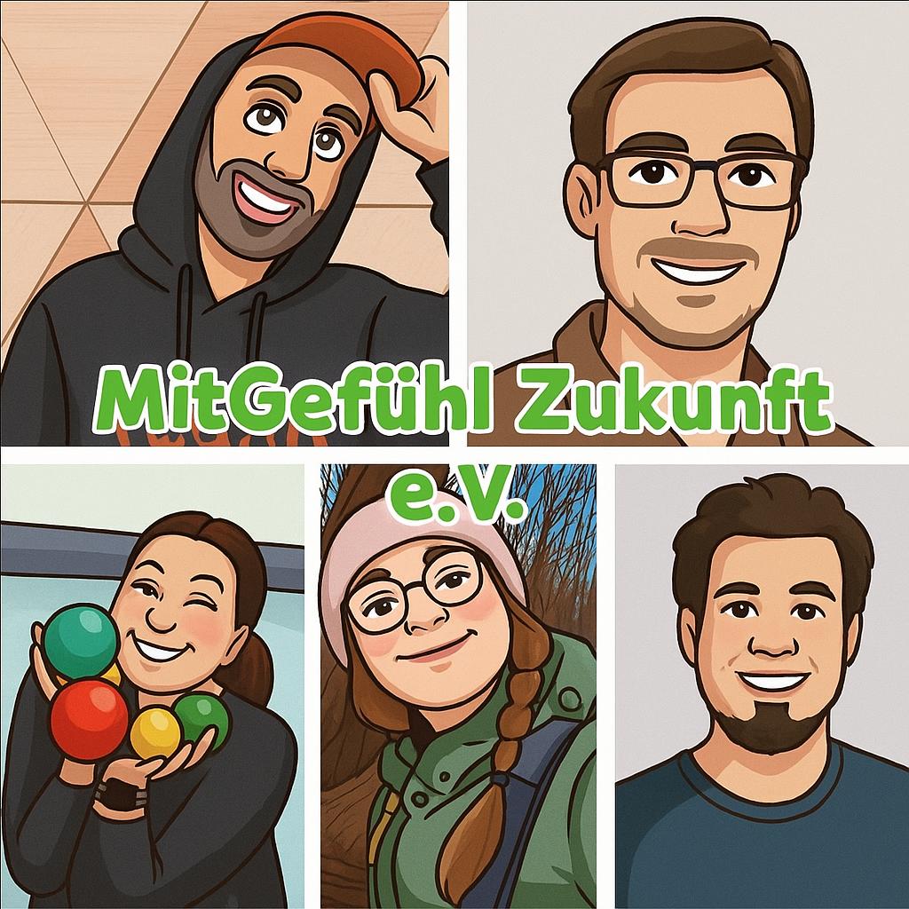 Collage vom Vorstand im Comic Style